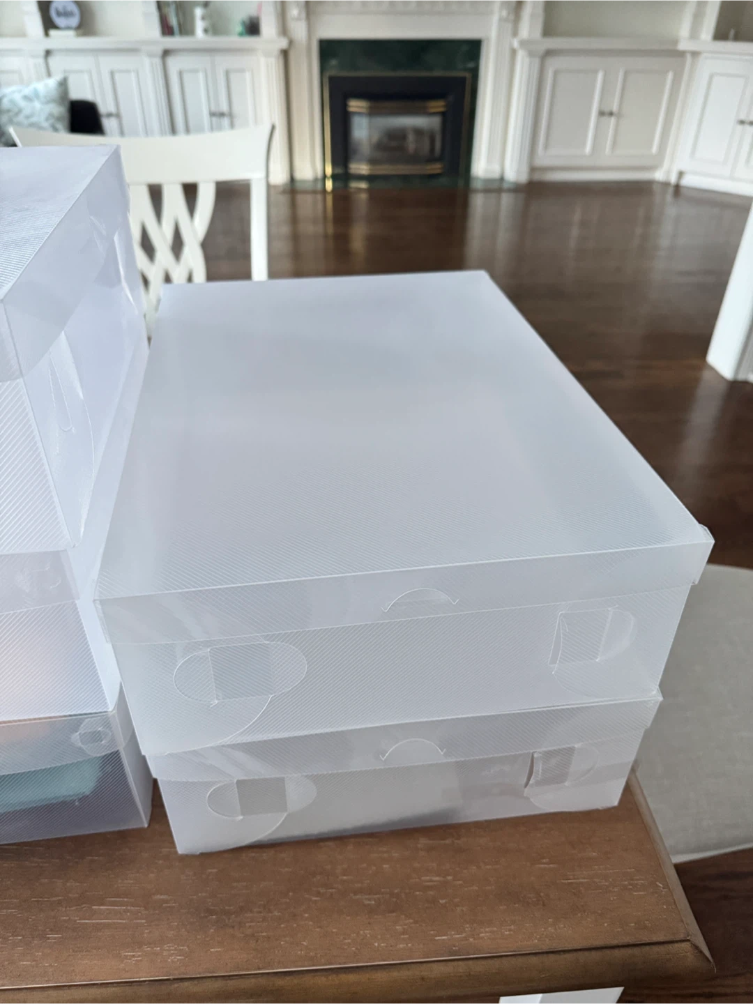 Stackable Clear Plastic Shoe Storage Boxes (Set of 5) - photo 5