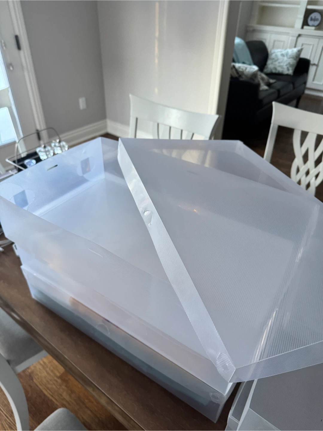 Stackable Clear Plastic Shoe Storage Boxes (Set of 5) - photo 4