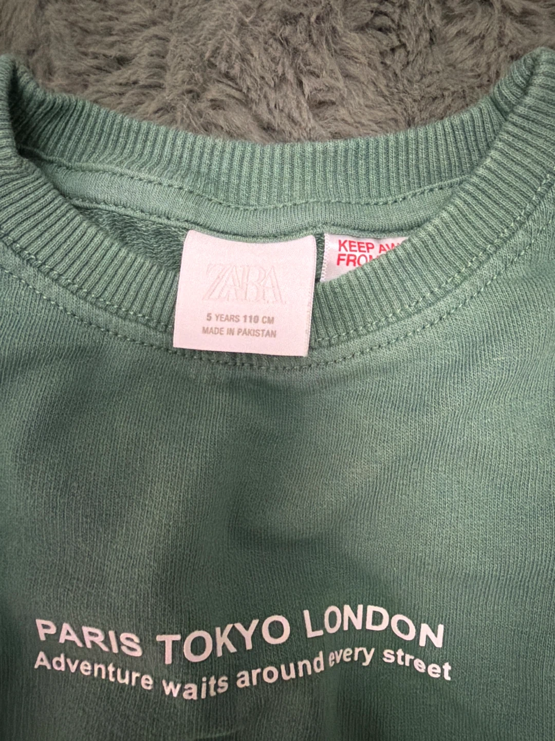 Zara Kids Sweatshirt and T-Shirt Set - Green & White - photo 4