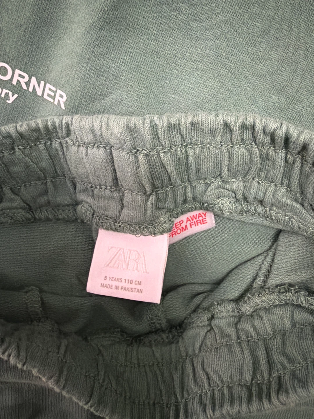 Zara Kids Sweatshirt and T-Shirt Set - Green & White - photo 3