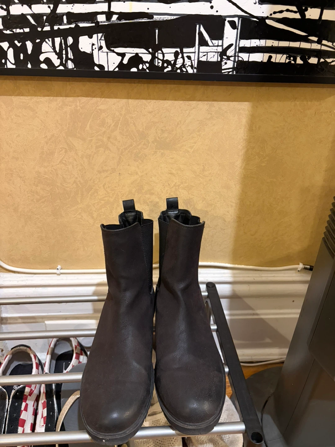 Black Leather Chelsea Boots