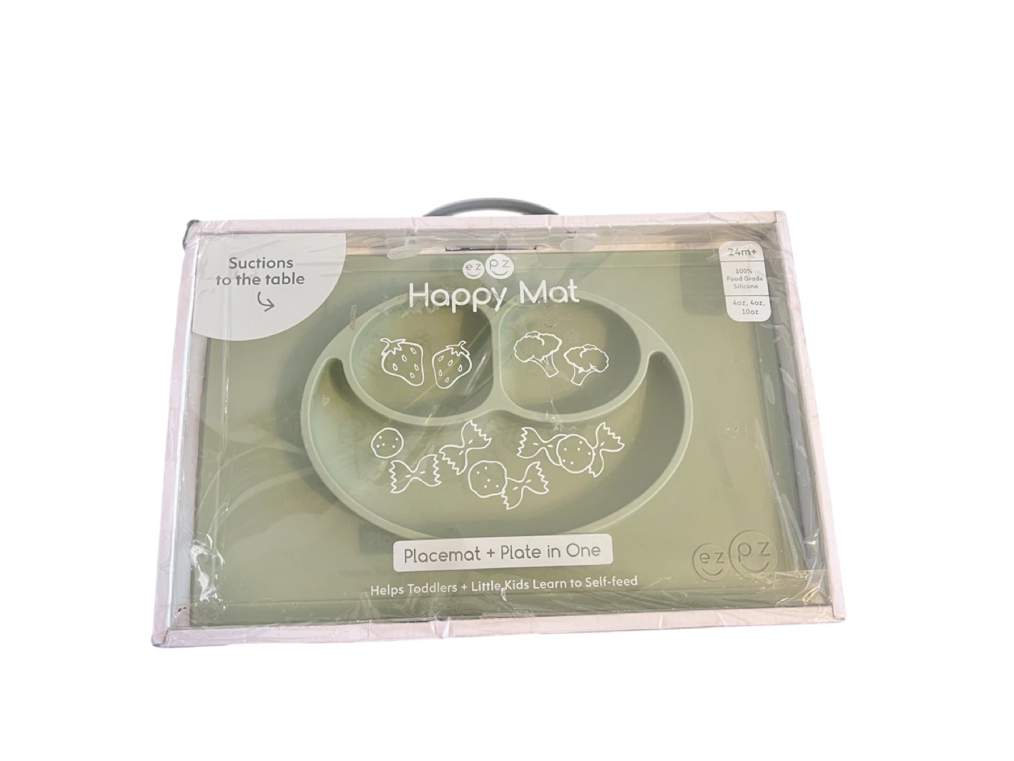 ezpz Happy Mat (Placemat + Plate in One) – Green