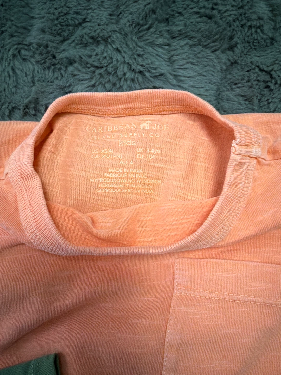 Zara Kids Green T-Shirt Size 5 & Caribbean Joe Orange T-Shirt - photo 3