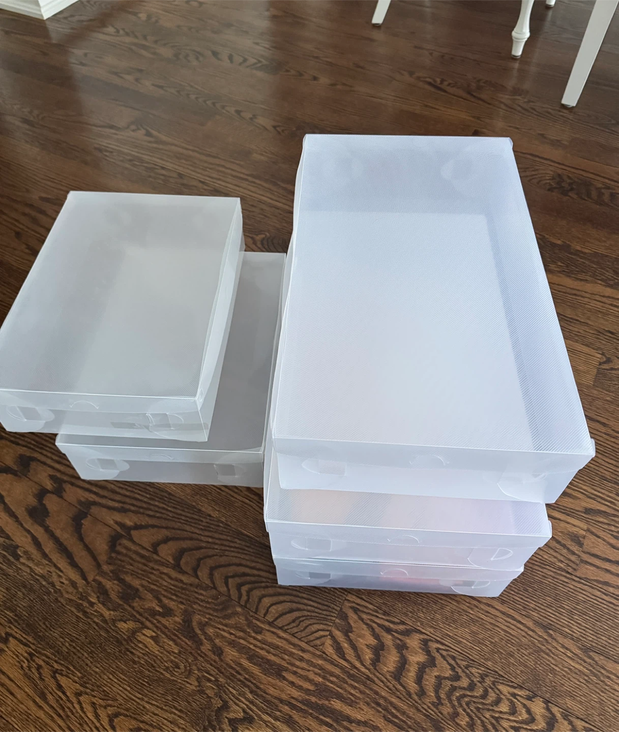 Stackable Clear Plastic Shoe Storage Boxes (Set of 5) - photo 2