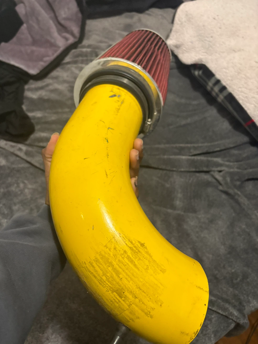 Yellow Cold Air Intake with Red Filter - photo 4
