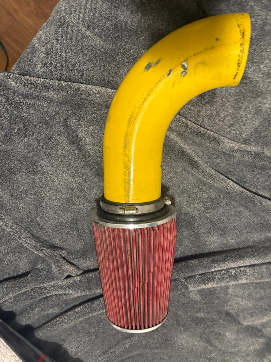 Yellow Cold Air Intake with Red Filter - photo 2