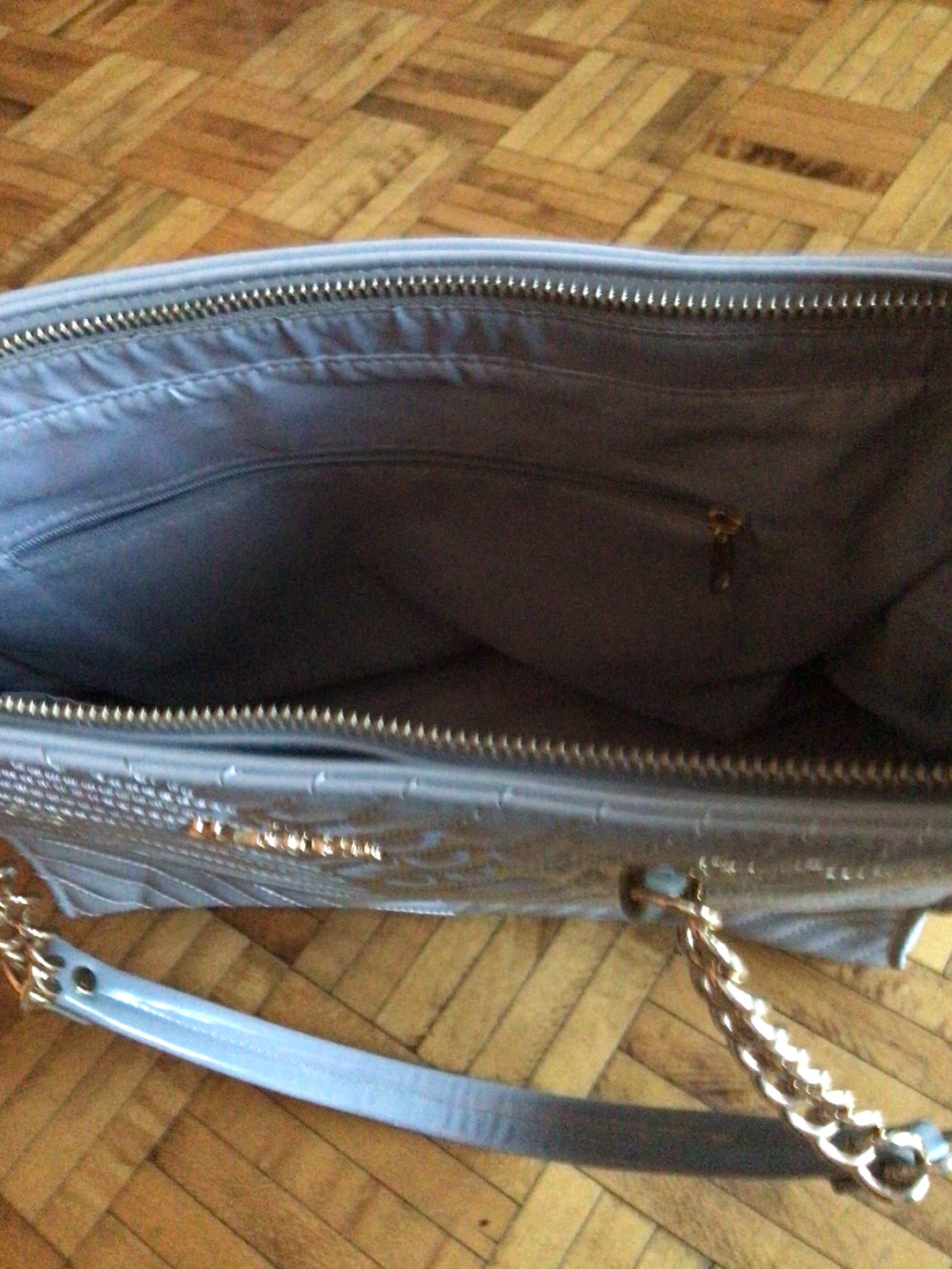 Harrods Light Grey Quilted Tote Bag - photo 2