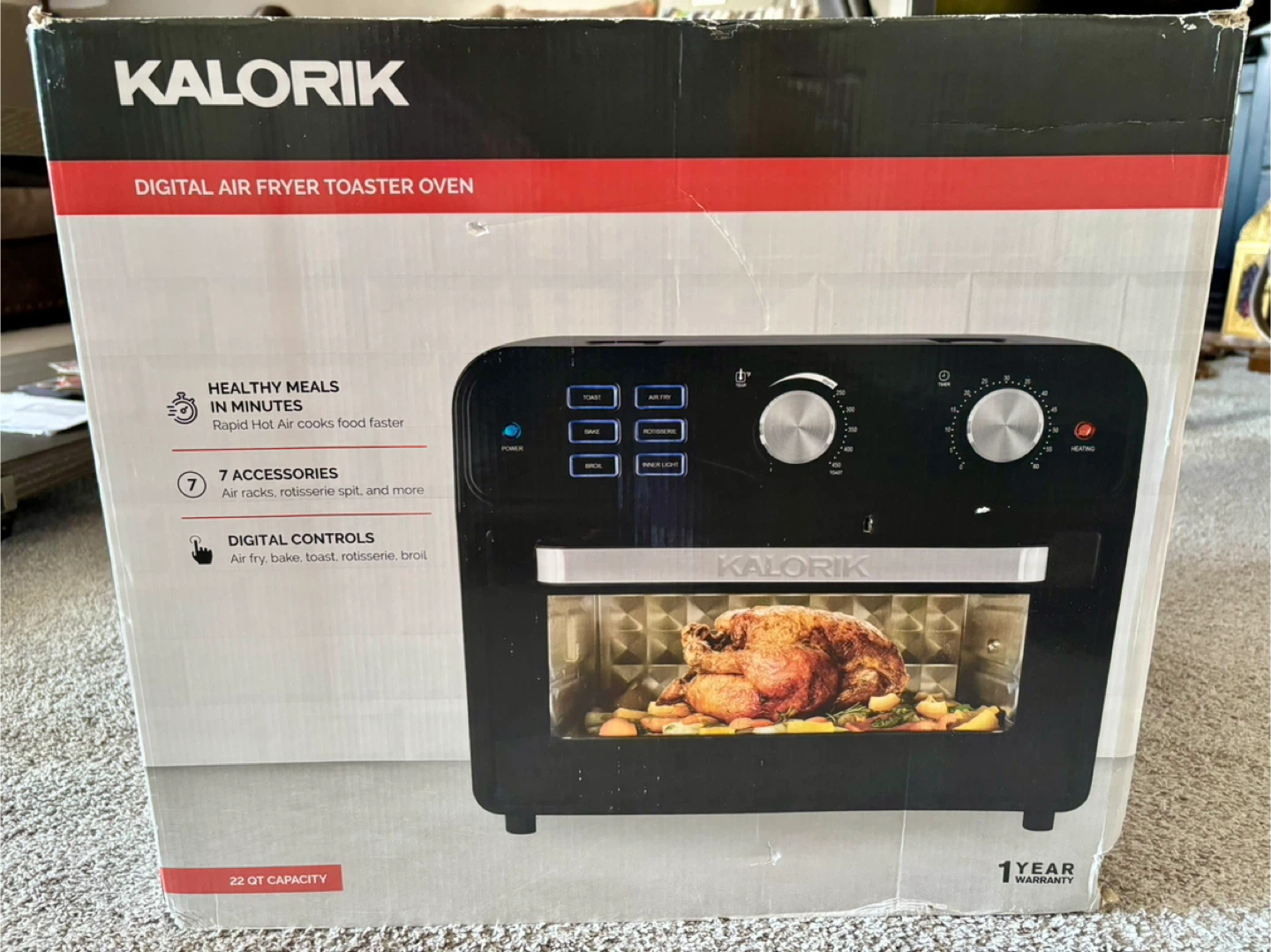 Kalorik Digital Air Fryer Toaster Oven,New