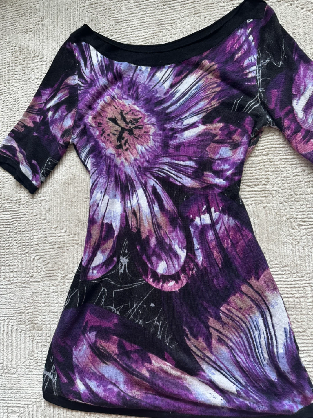 Desigual Purple Floral Print Top - photo 2
