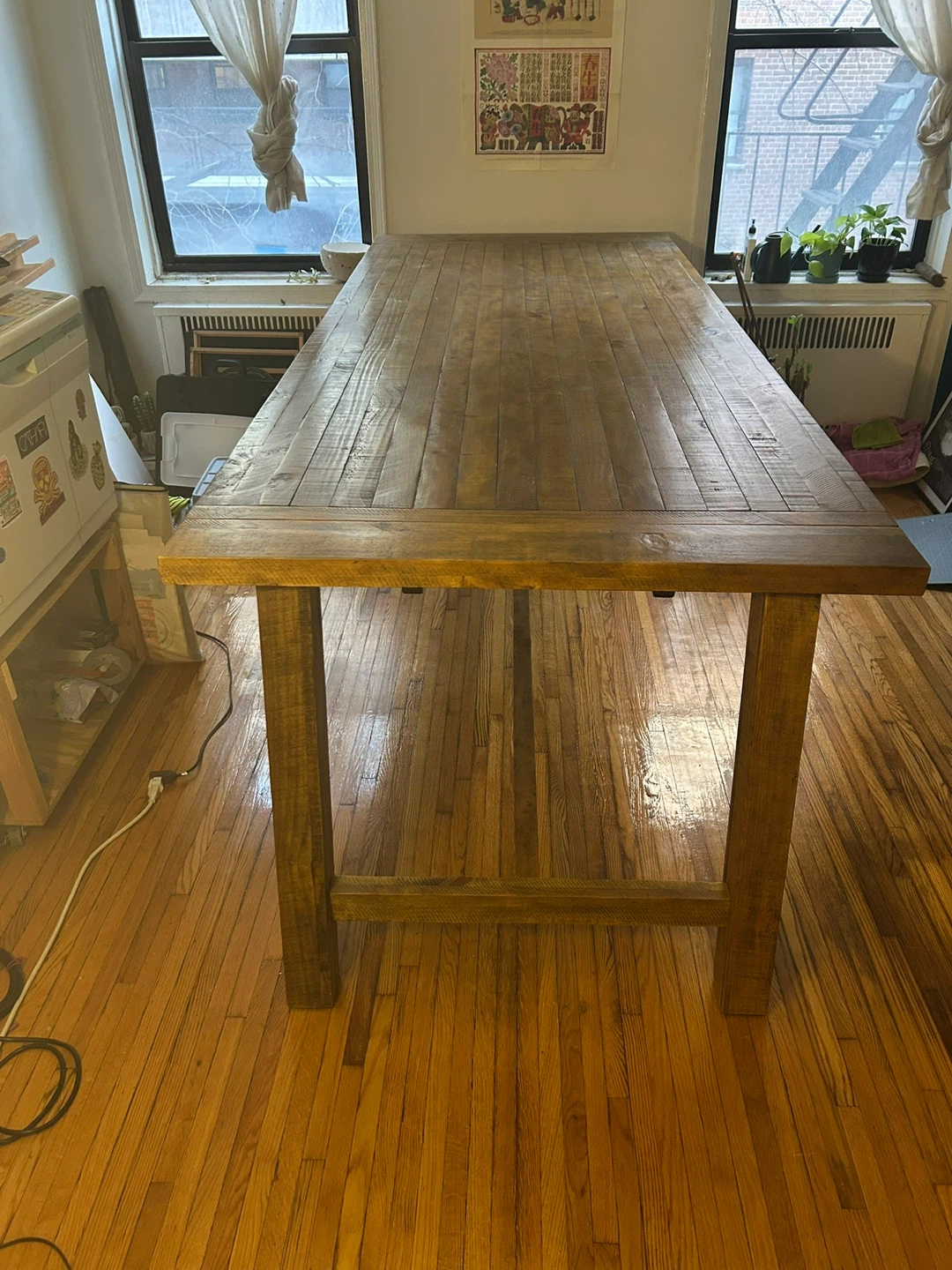 Farmhouse Style Wooden Dining Table - photo 2