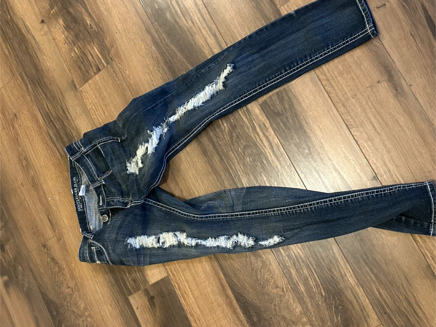 Bootlegger Distressed Denim Jeans - W31 L33