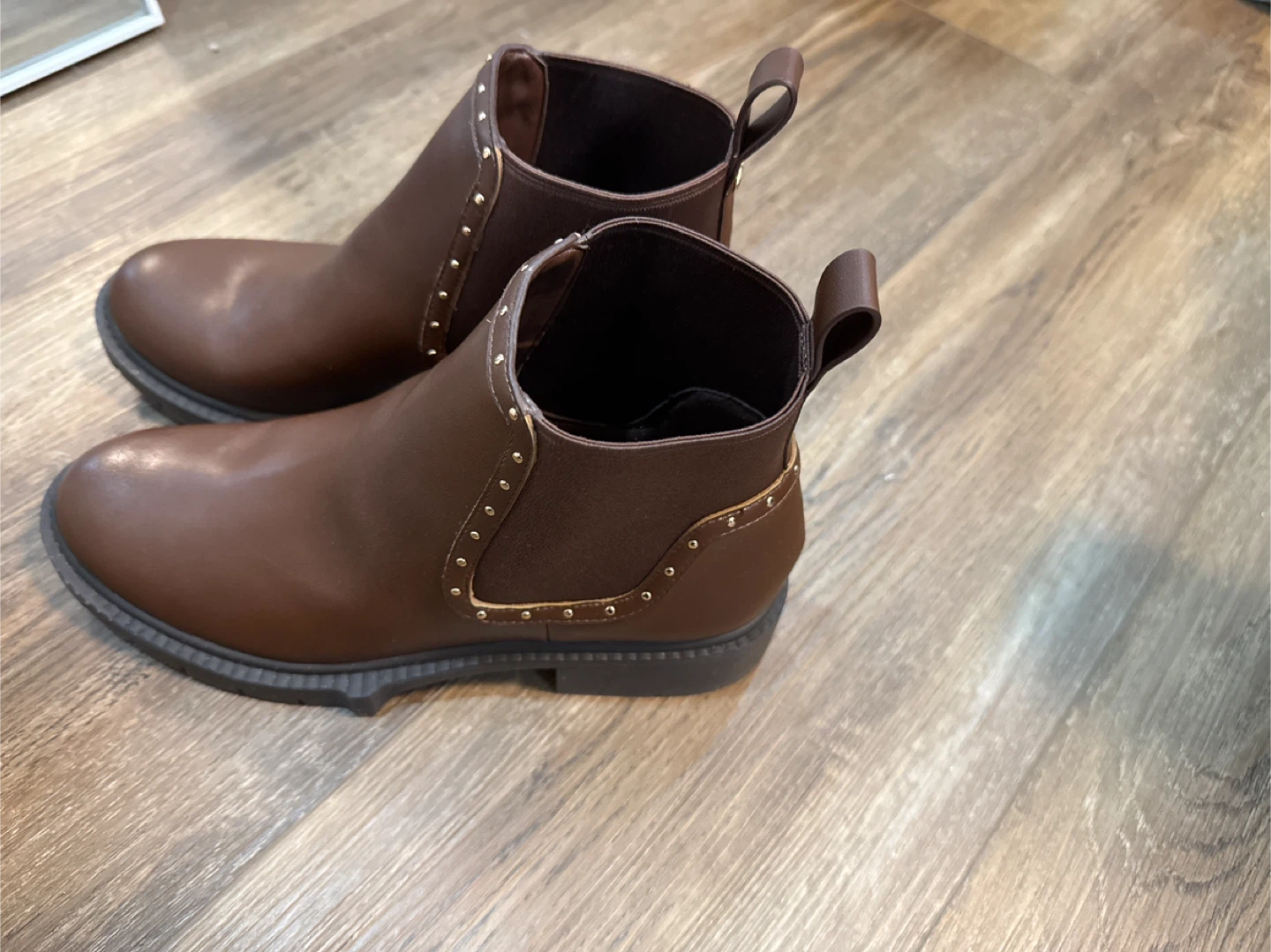 Moving sale- Brown Chelsea Boots with Stud Detail - photo 2
