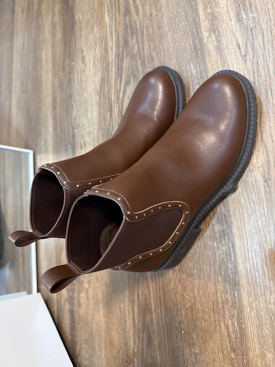 Moving sale- Brown Chelsea Boots with Stud Detail - photo 4