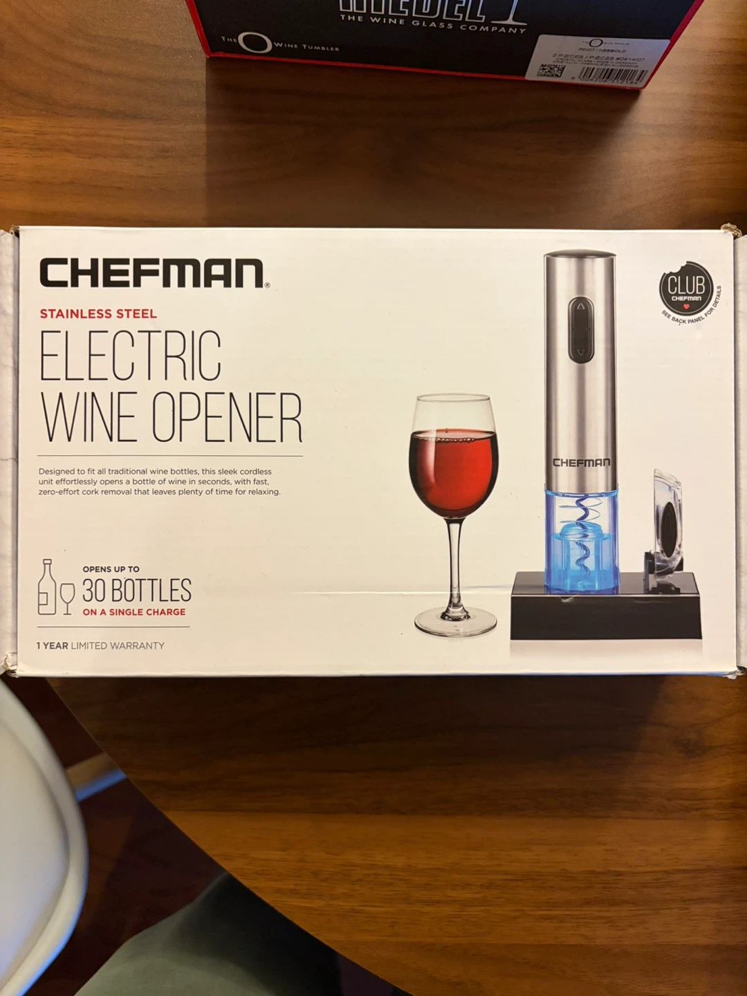 CHEFMAN Stainless Steel Electric Wine Opener