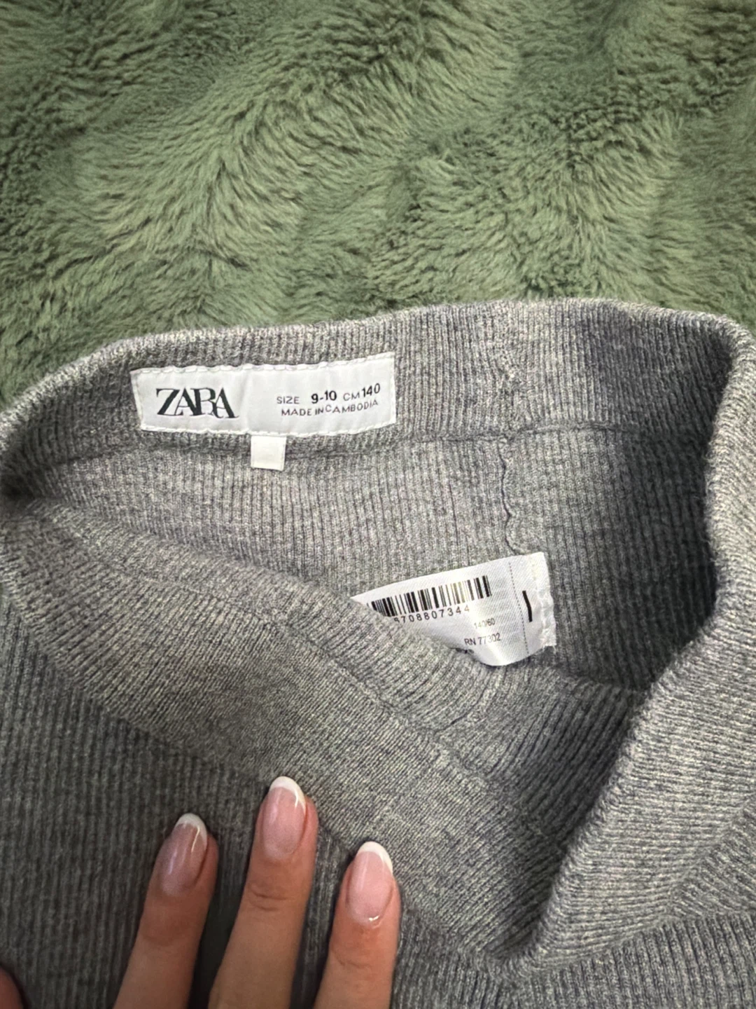 Zara Grey Ribbed Leggings Size 9-10 - photo 2