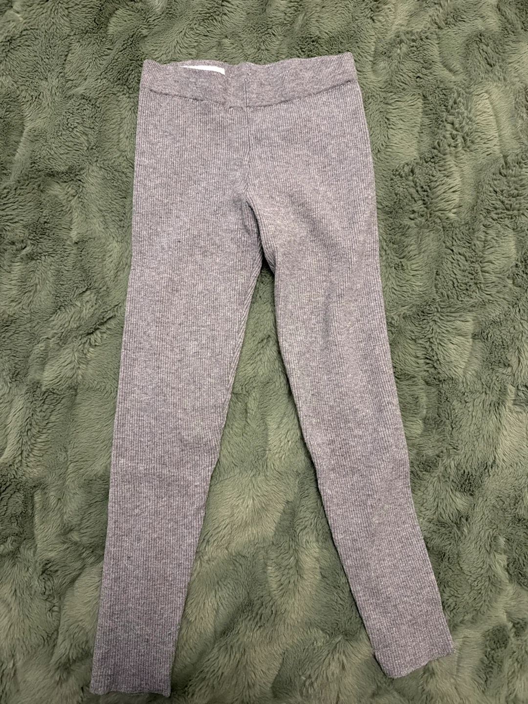 Zara Grey Ribbed Leggings Size 9-10
