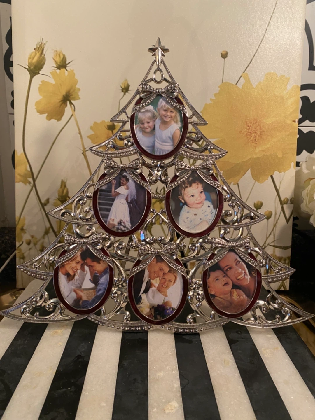 Silver Tone Christmas Tree Photo Frame - photo 2