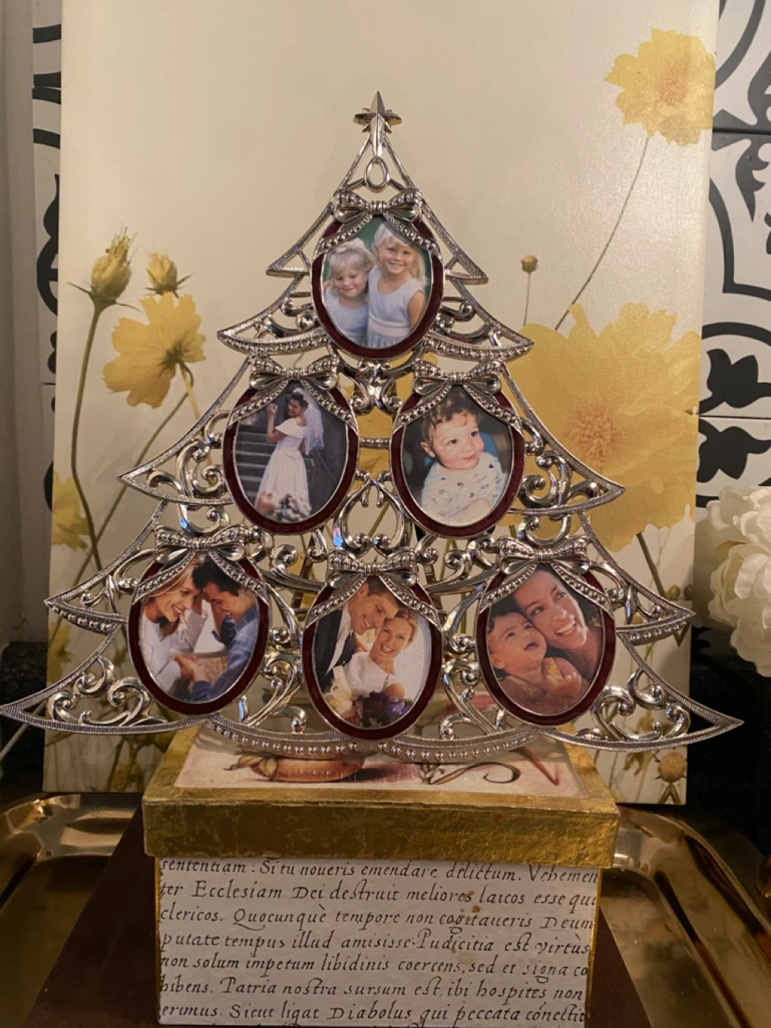 Silver Tone Christmas Tree Photo Frame - photo 3