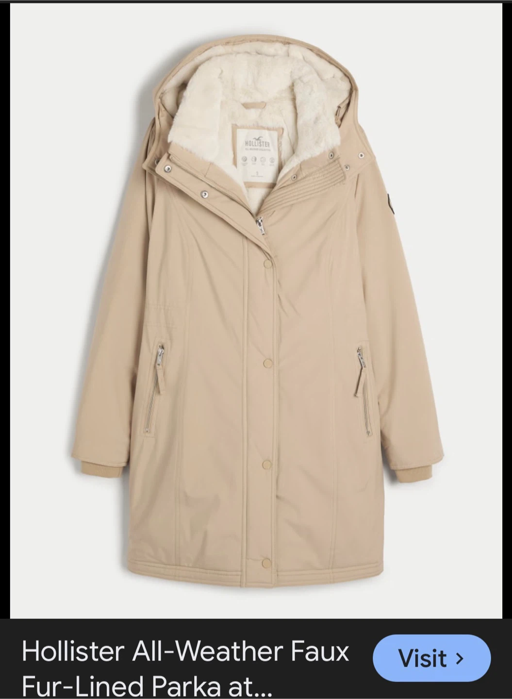 Hollister Women Parka - Size S
