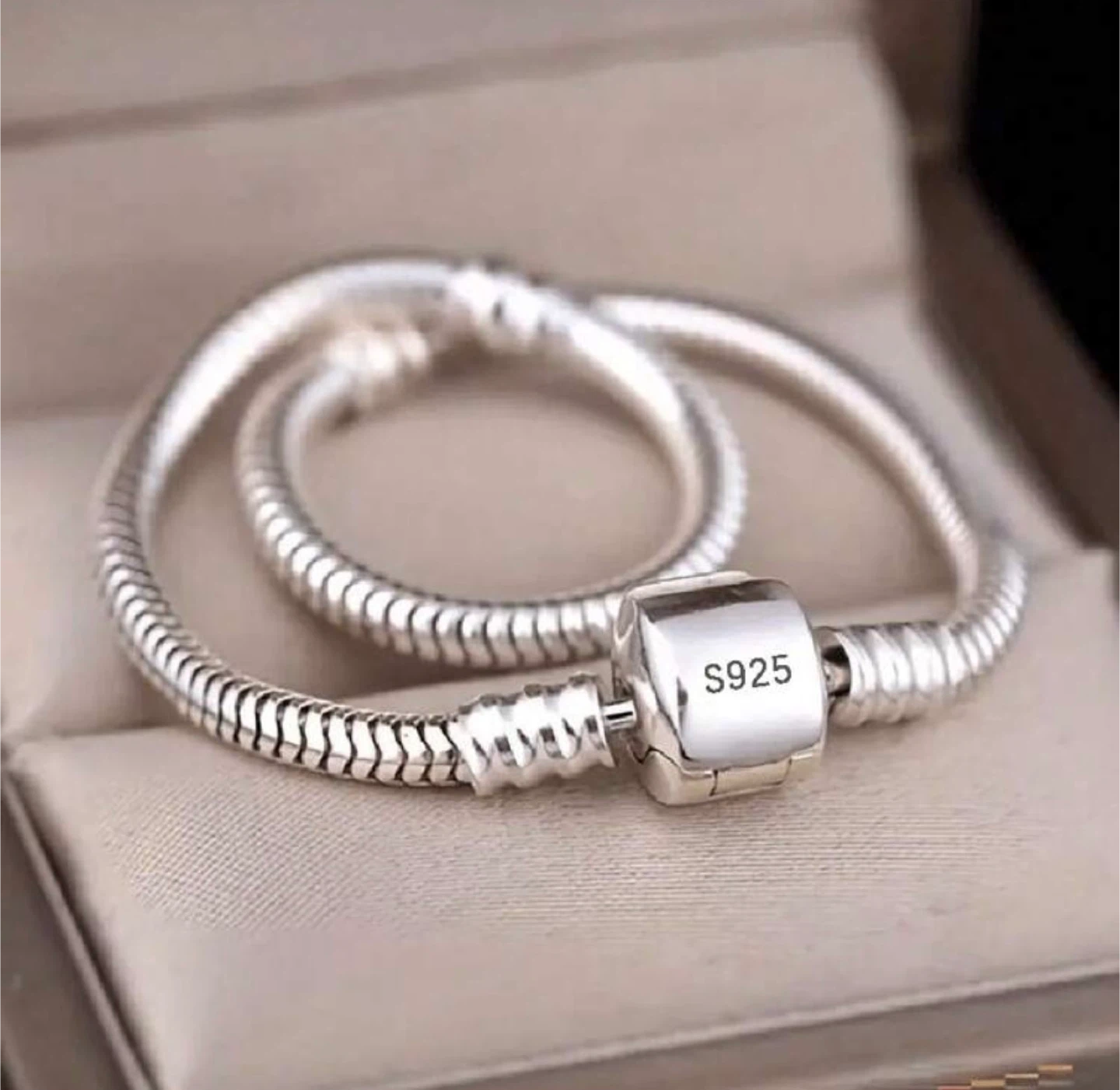 S925 Sterling Silver Charm Bracelet