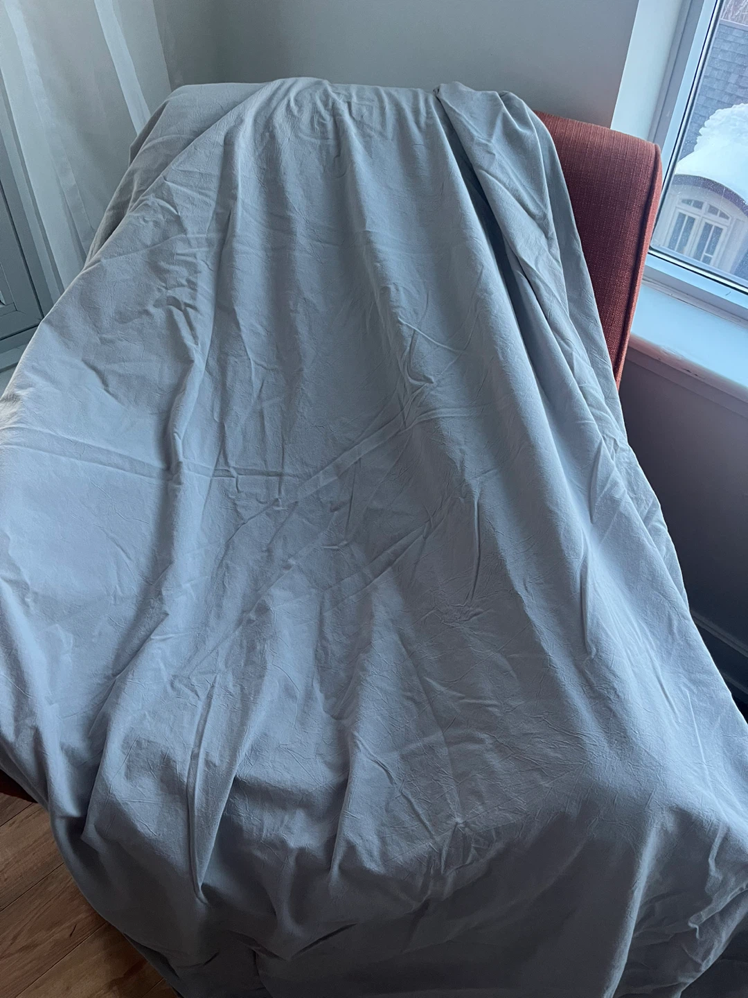 Cotton Grey Duvet Cover -Queen size