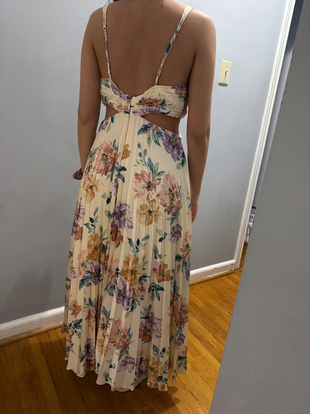 Floral Print Pleated Maxi Dress - photo 3