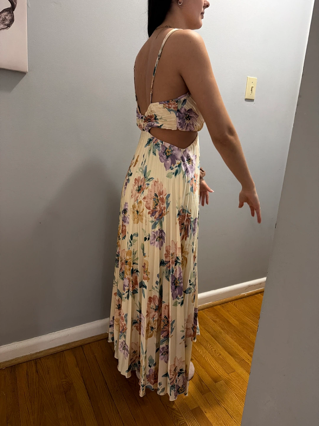 Floral Print Pleated Maxi Dress - photo 2