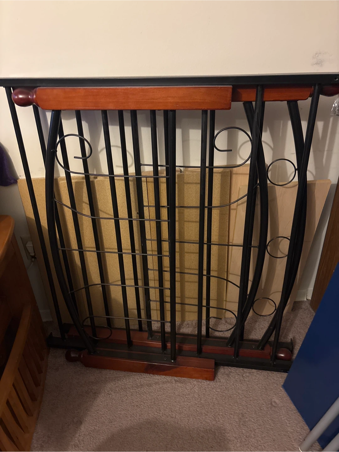 Metal and Wood bed frame single