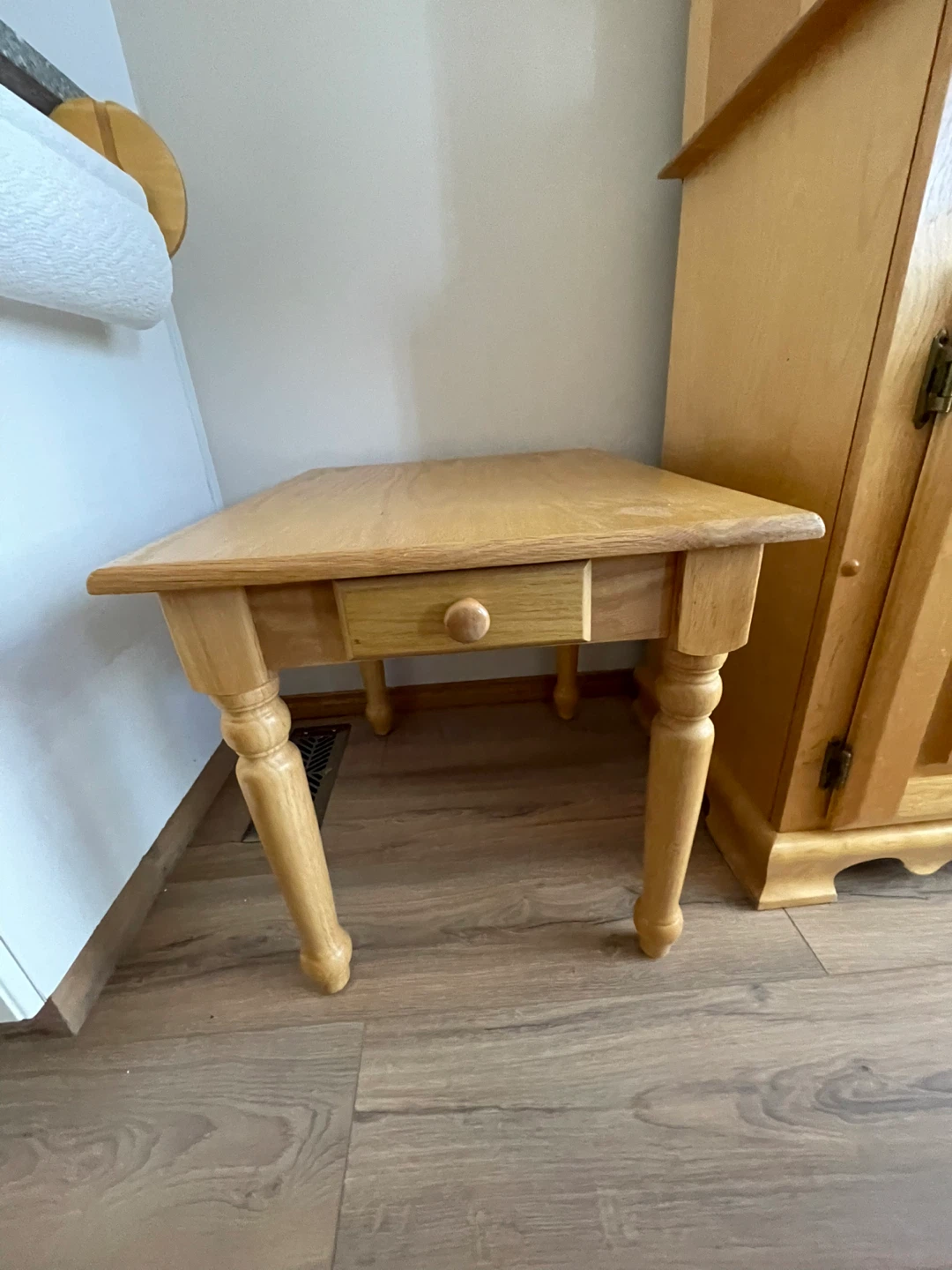 2 Wooden End Tables with Drawers and 1 Coffee Table - photo 3