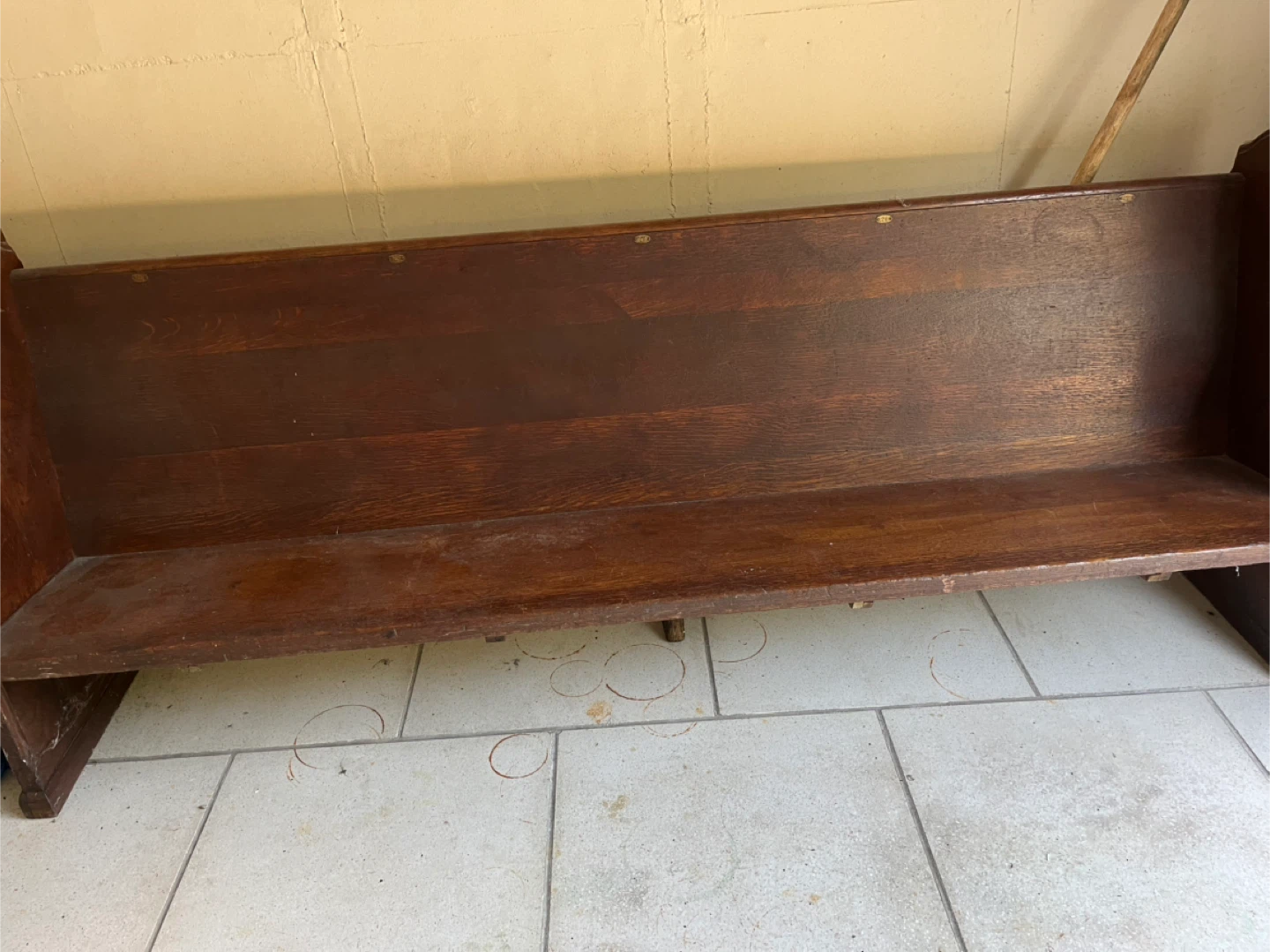 Antique Wooden Church Pew Bench