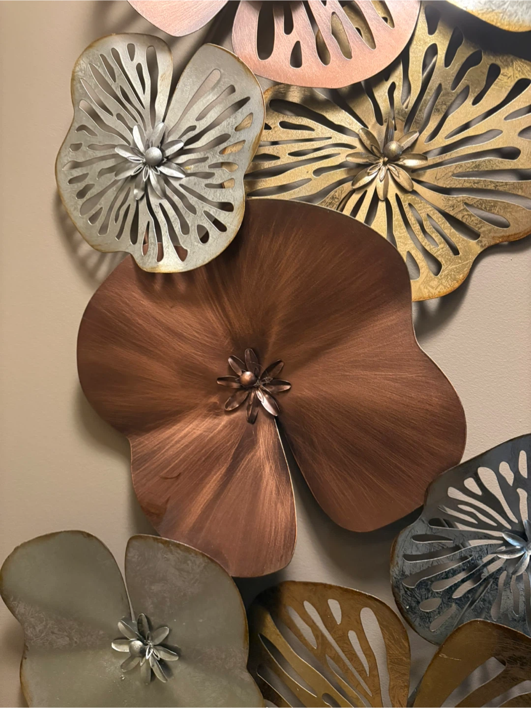 Metal Flower Wall Art Sculpture - photo 3