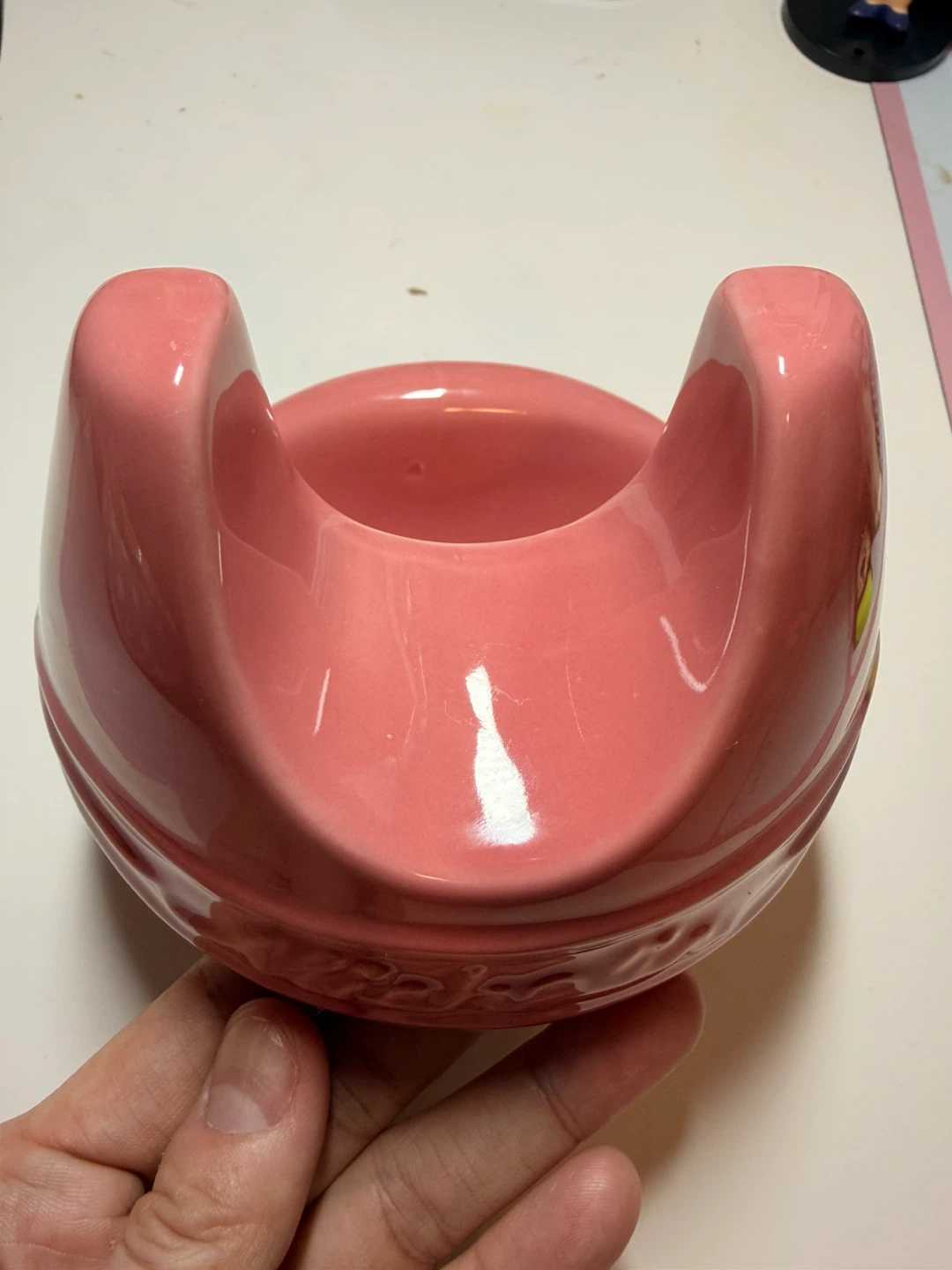 Pink Ceramic Pot Lid Holder Garnet - photo 2