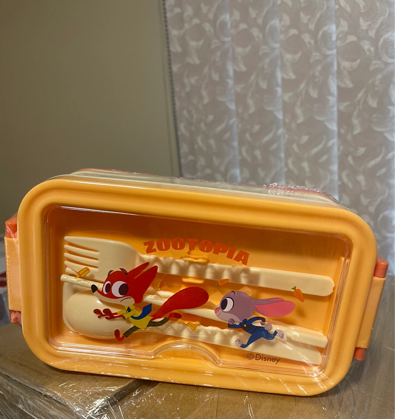 Disney Zootopia Double Layer Lunch Box with Utensils