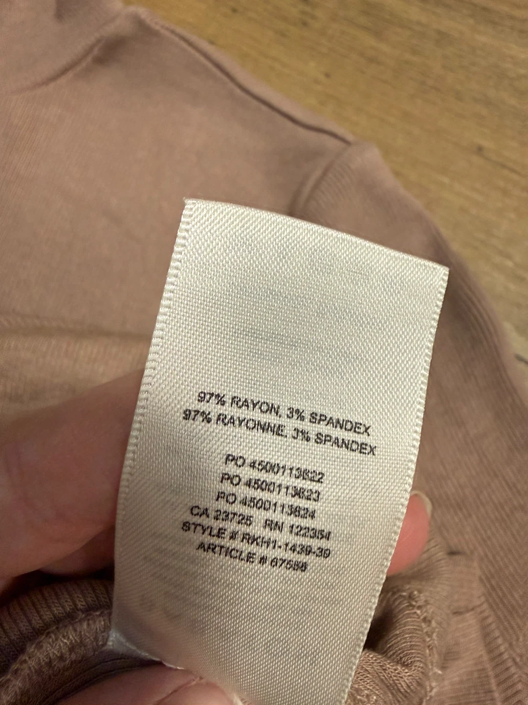 Babaton Ribbed Mock Neck T-Shirt - Size S - photo 3