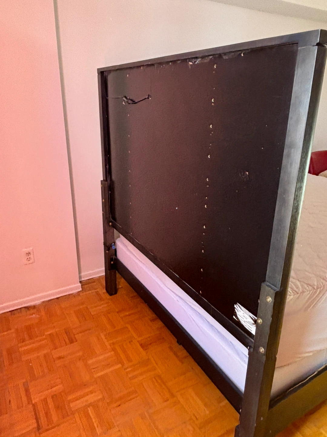 Dark Wood Queen Bed Frame with Headboard-Pick Up - photo 5