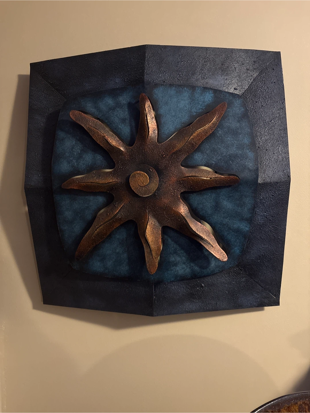 Wall Art Sunburst Metal Sculpture
