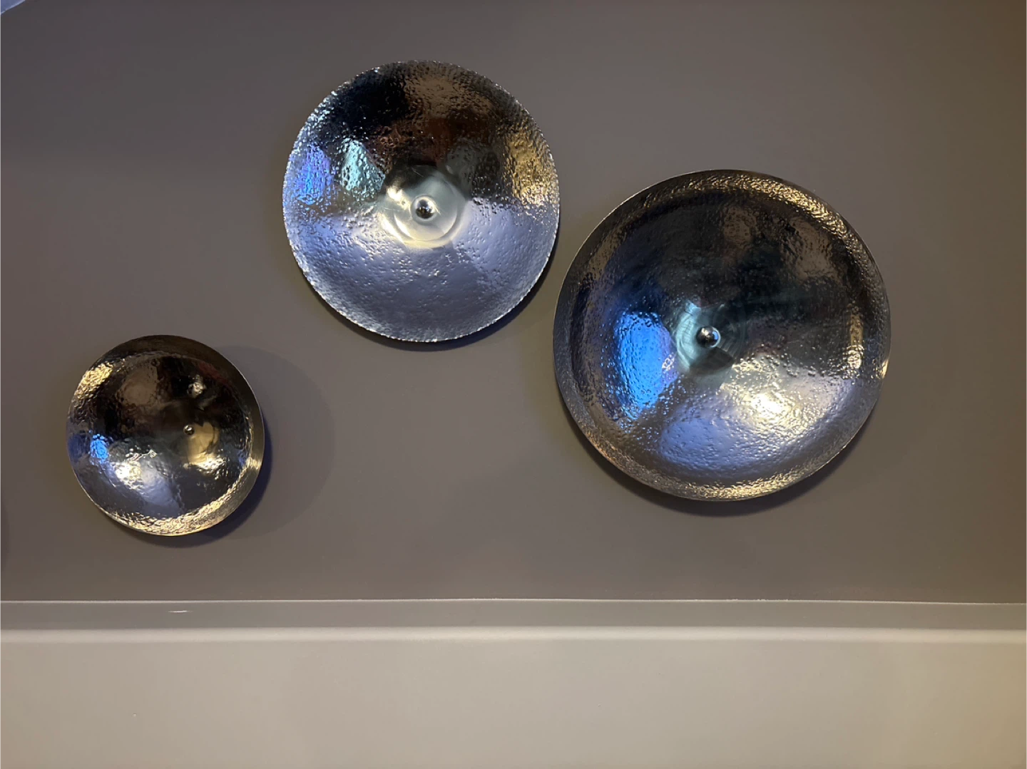 Set of 3 Decorative Metal Wall Art Plates
