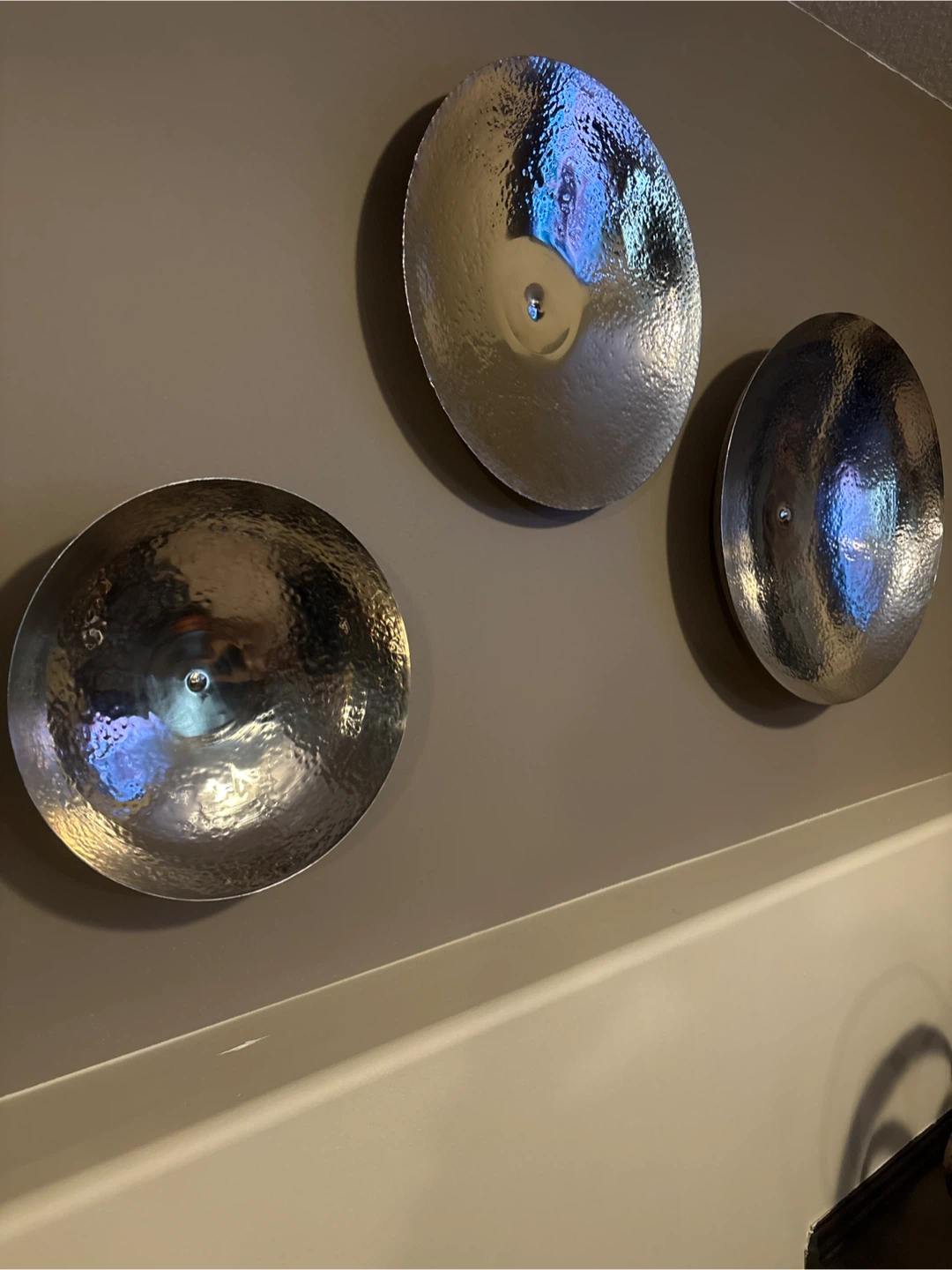 Set of 3 Decorative Metal Wall Art Plates - photo 2
