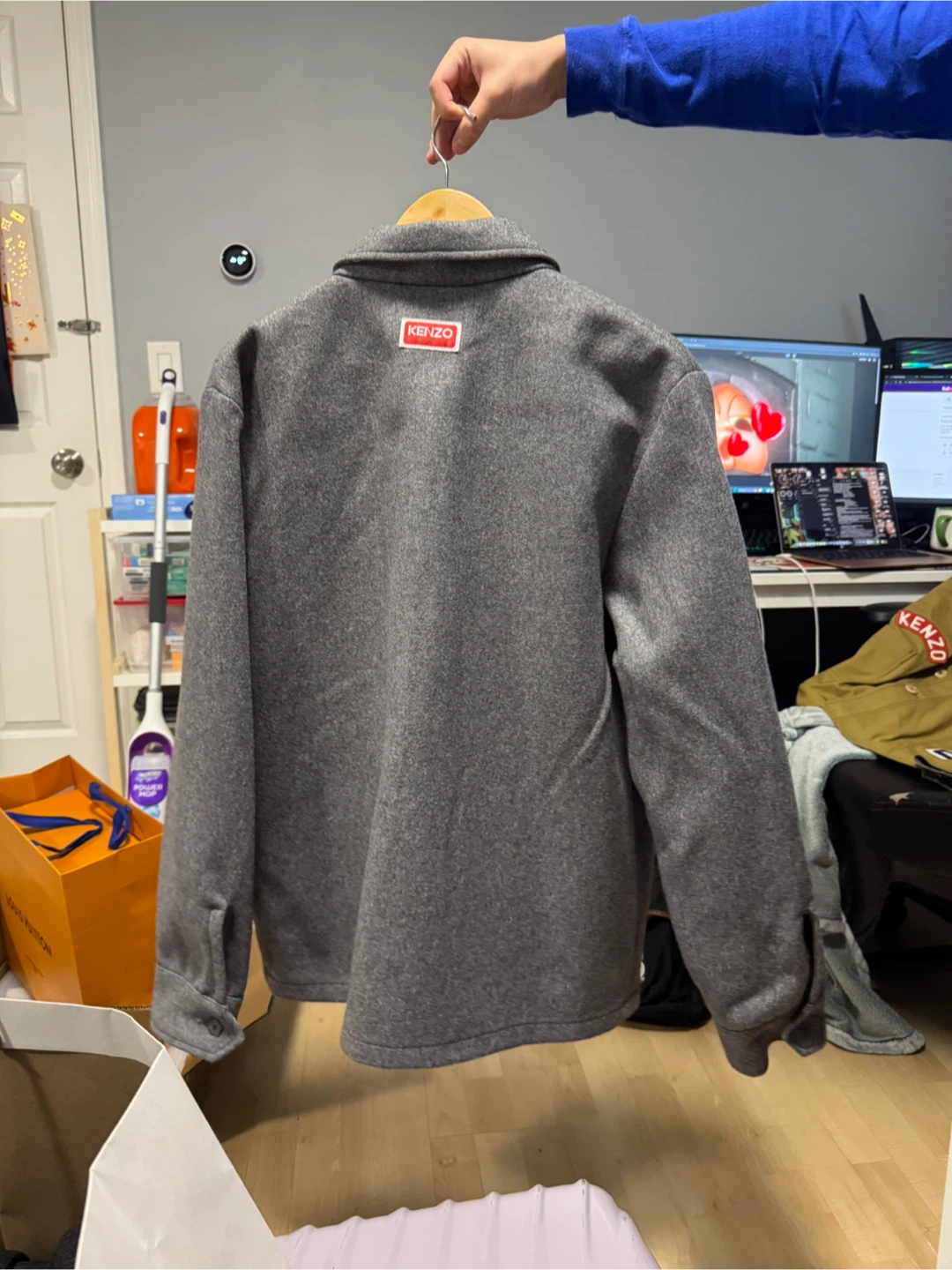 Kenzo Grey Wool Blend Jacket - photo 2