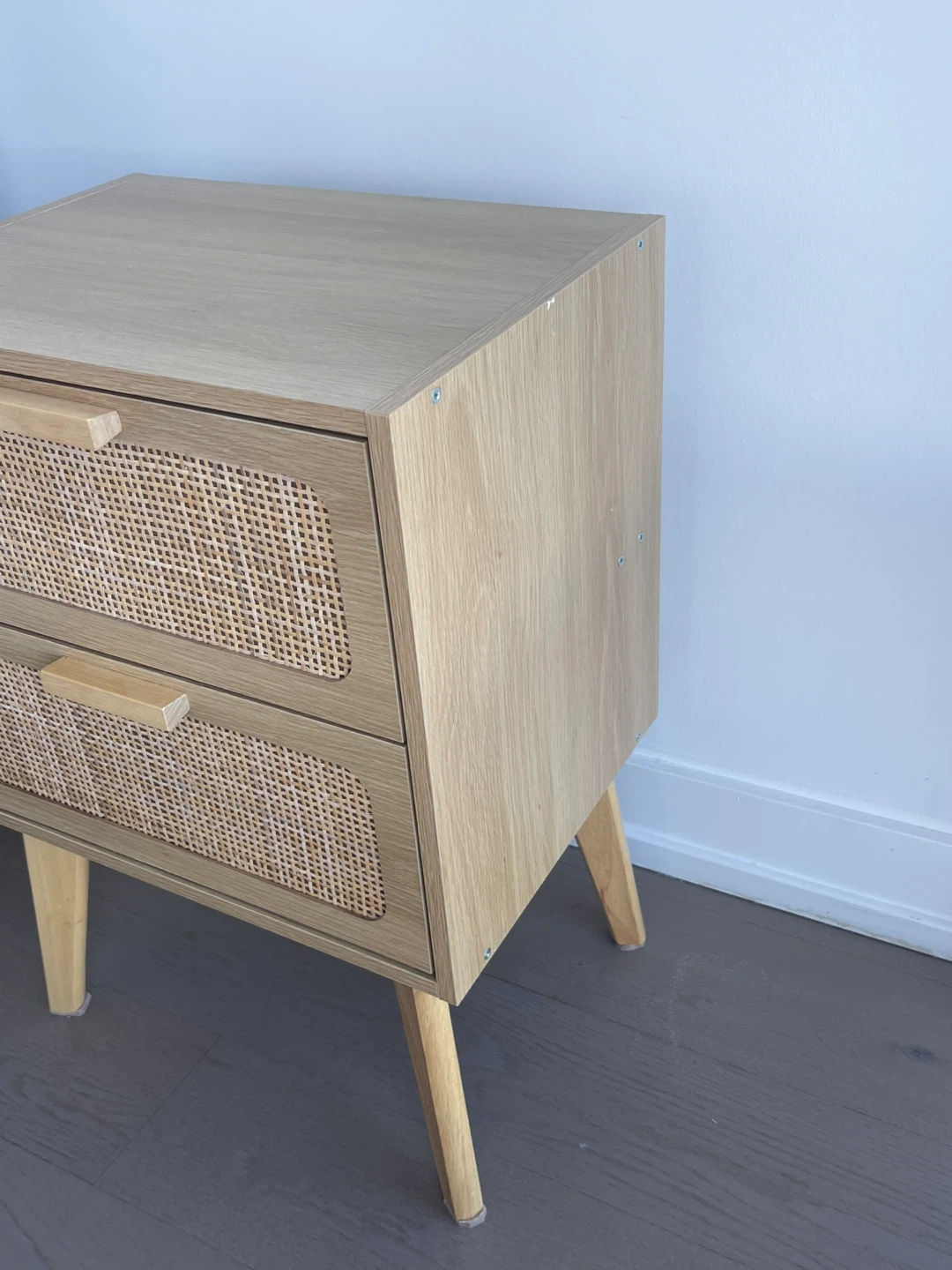 Bedside table (rattan, wood) - photo 4