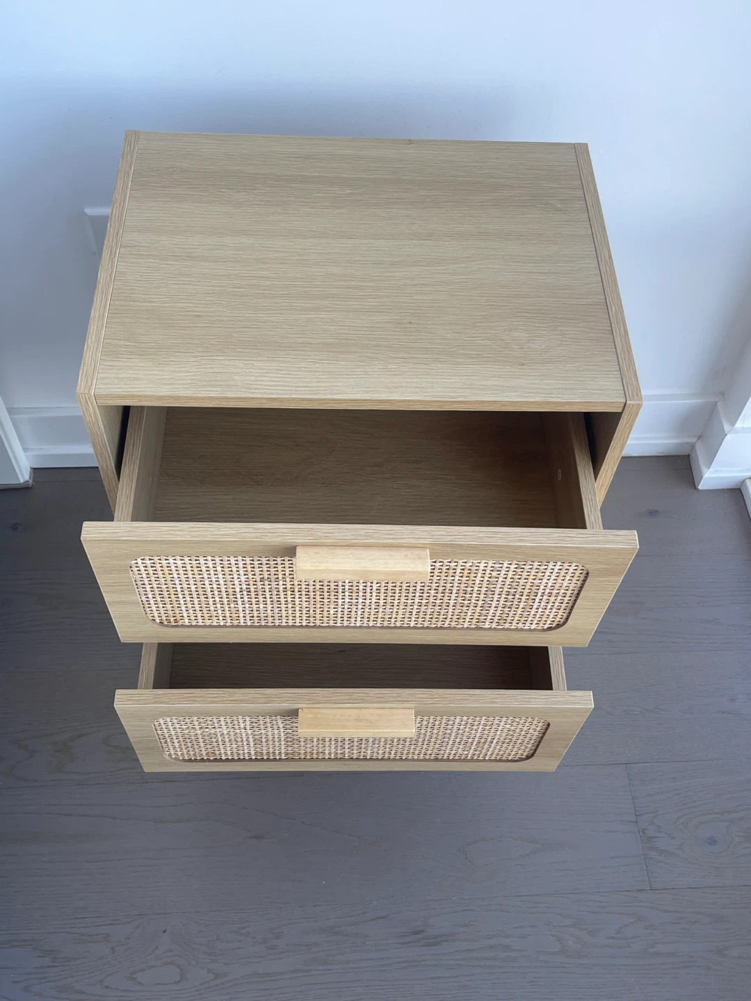 Bedside table (rattan, wood) - photo 3