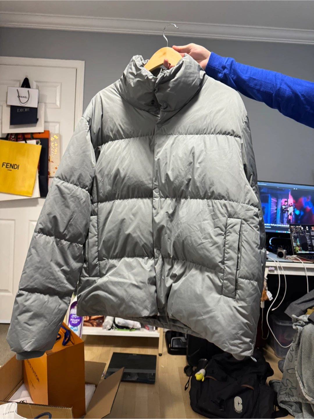 COS Puffer Jacket - Grey - photo 2