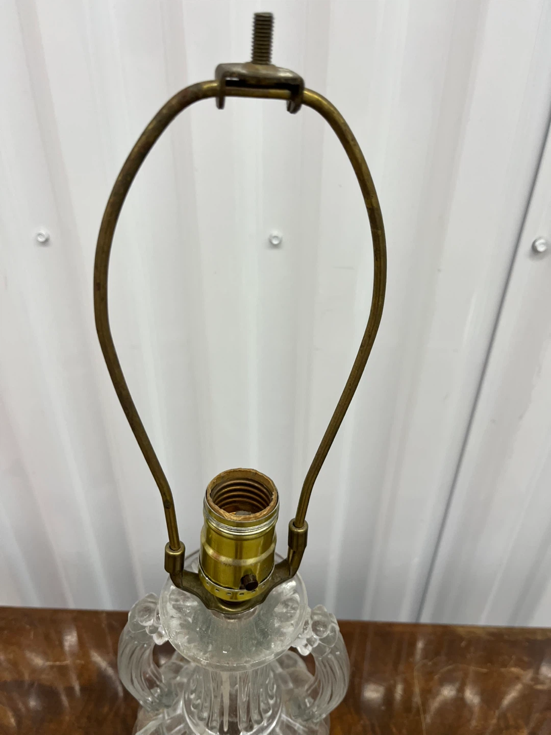Vintage Clear Glass Table Lamp - photo 3