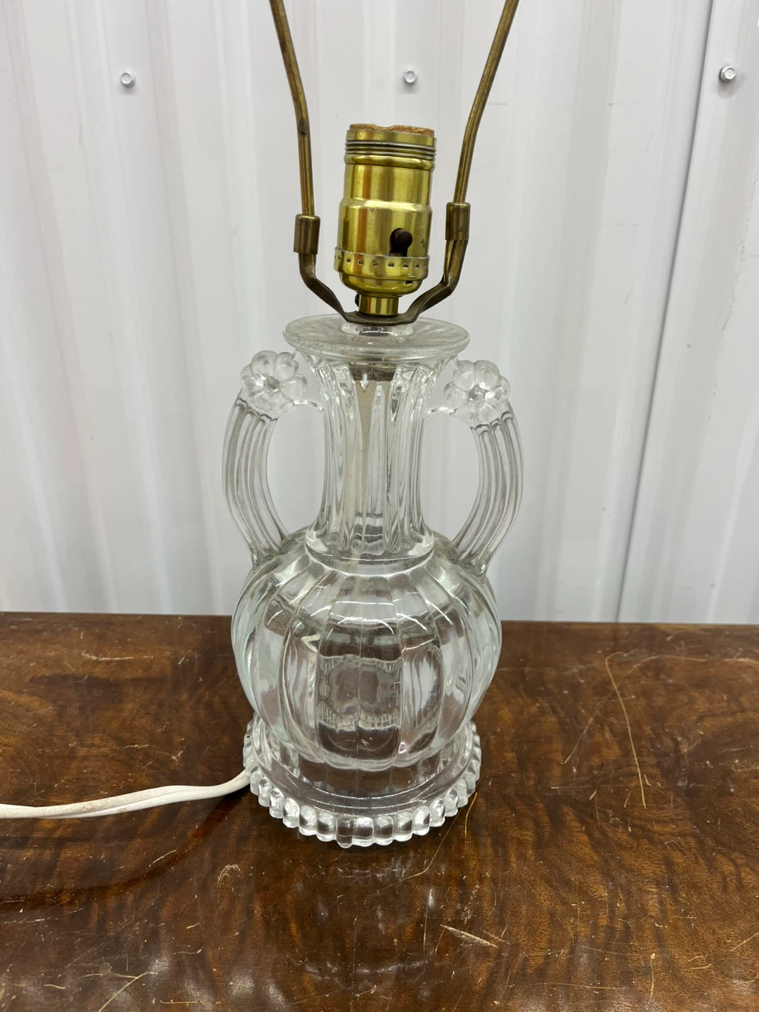Vintage Clear Glass Table Lamp - photo 2