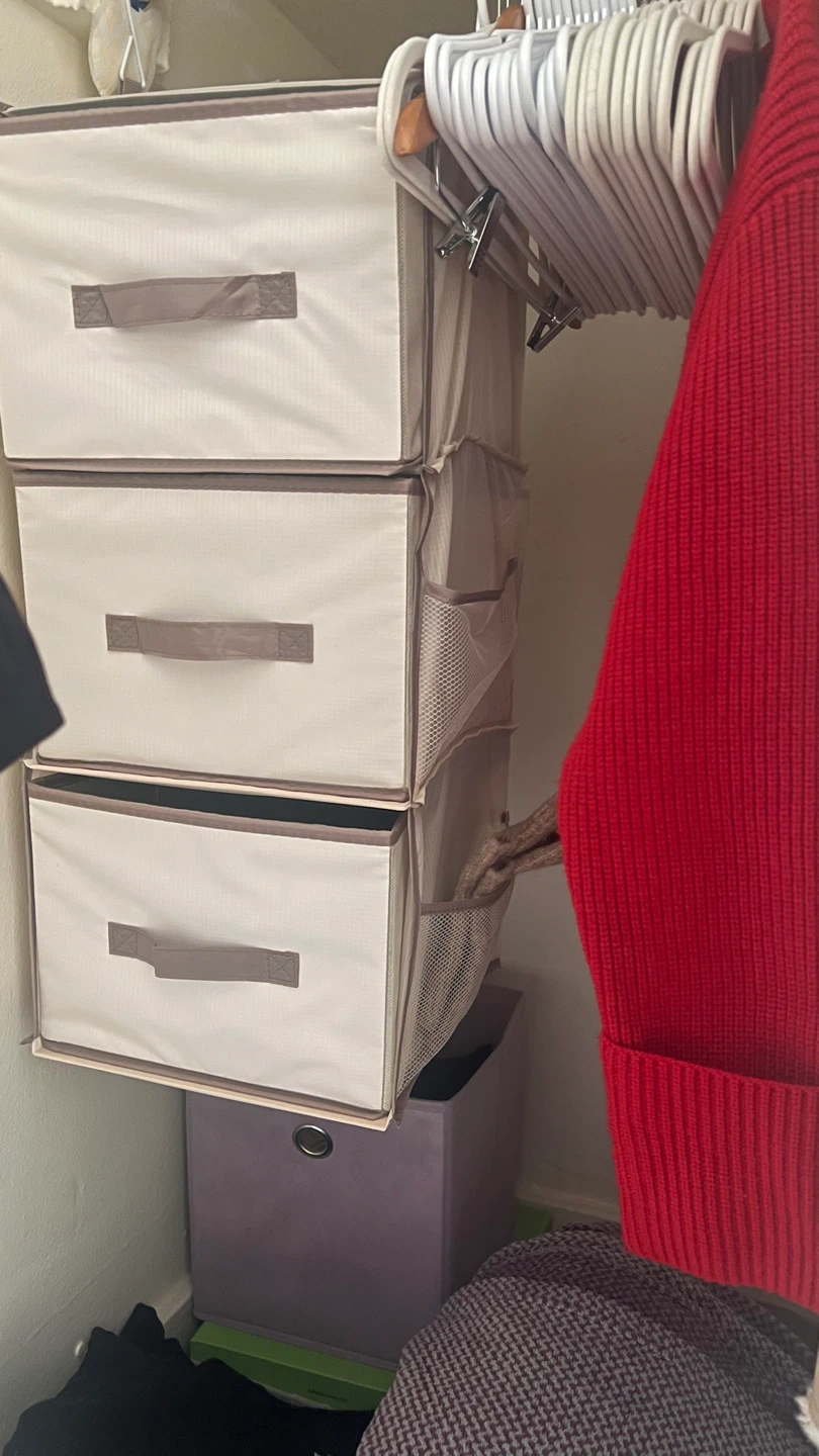 3-Tier Hanging Closet Organizer with Shelves