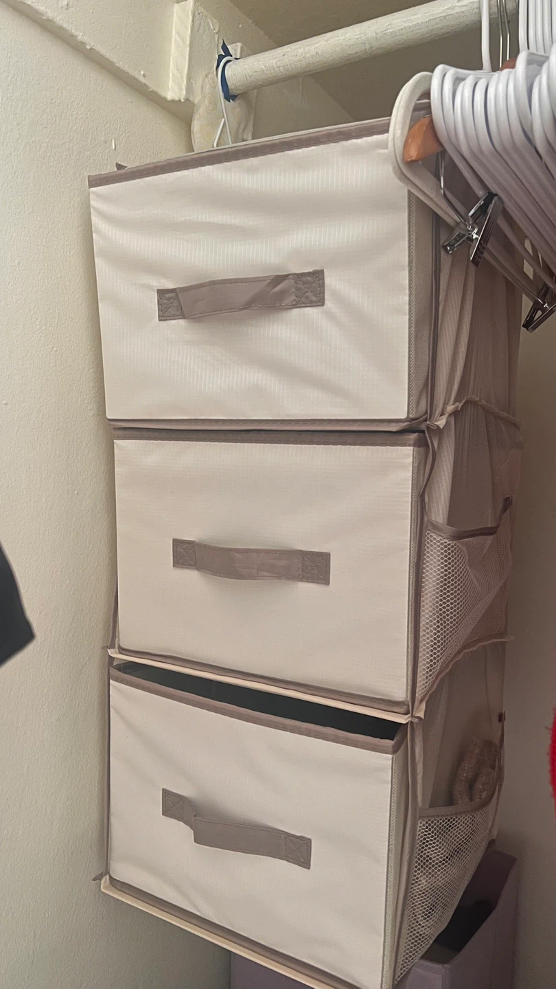 3-Tier Hanging Closet Organizer with Shelves - photo 2