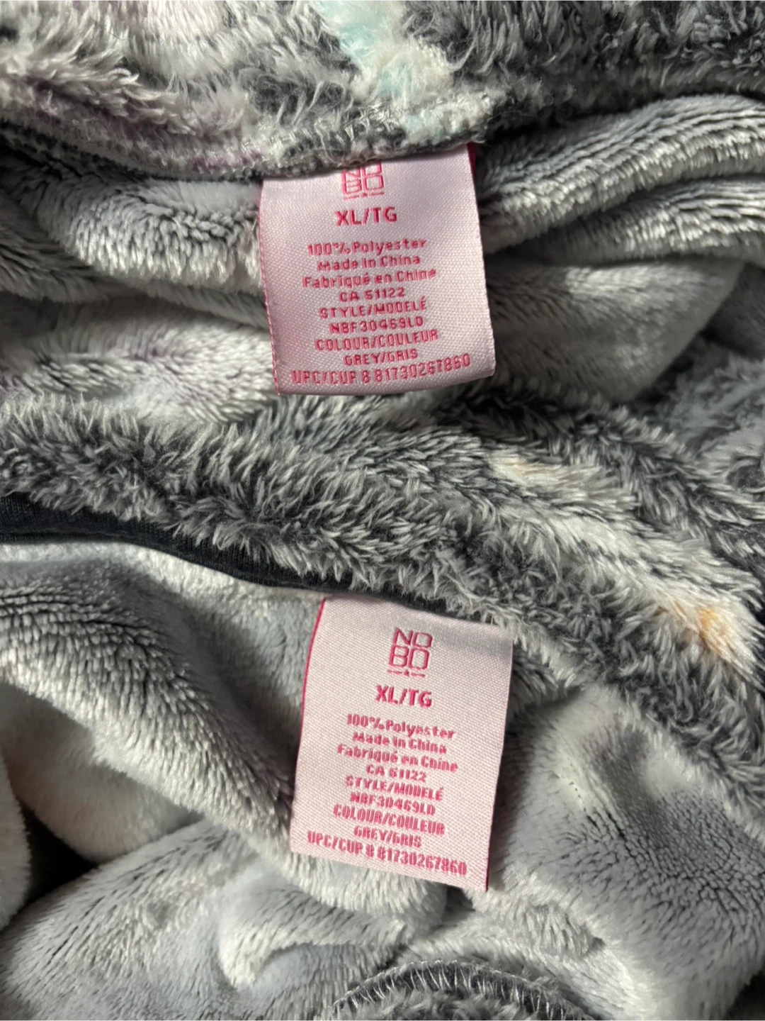 NO BOUNDARIES Grey Butterfly Cloud Pajama Set XL/TG - photo 4