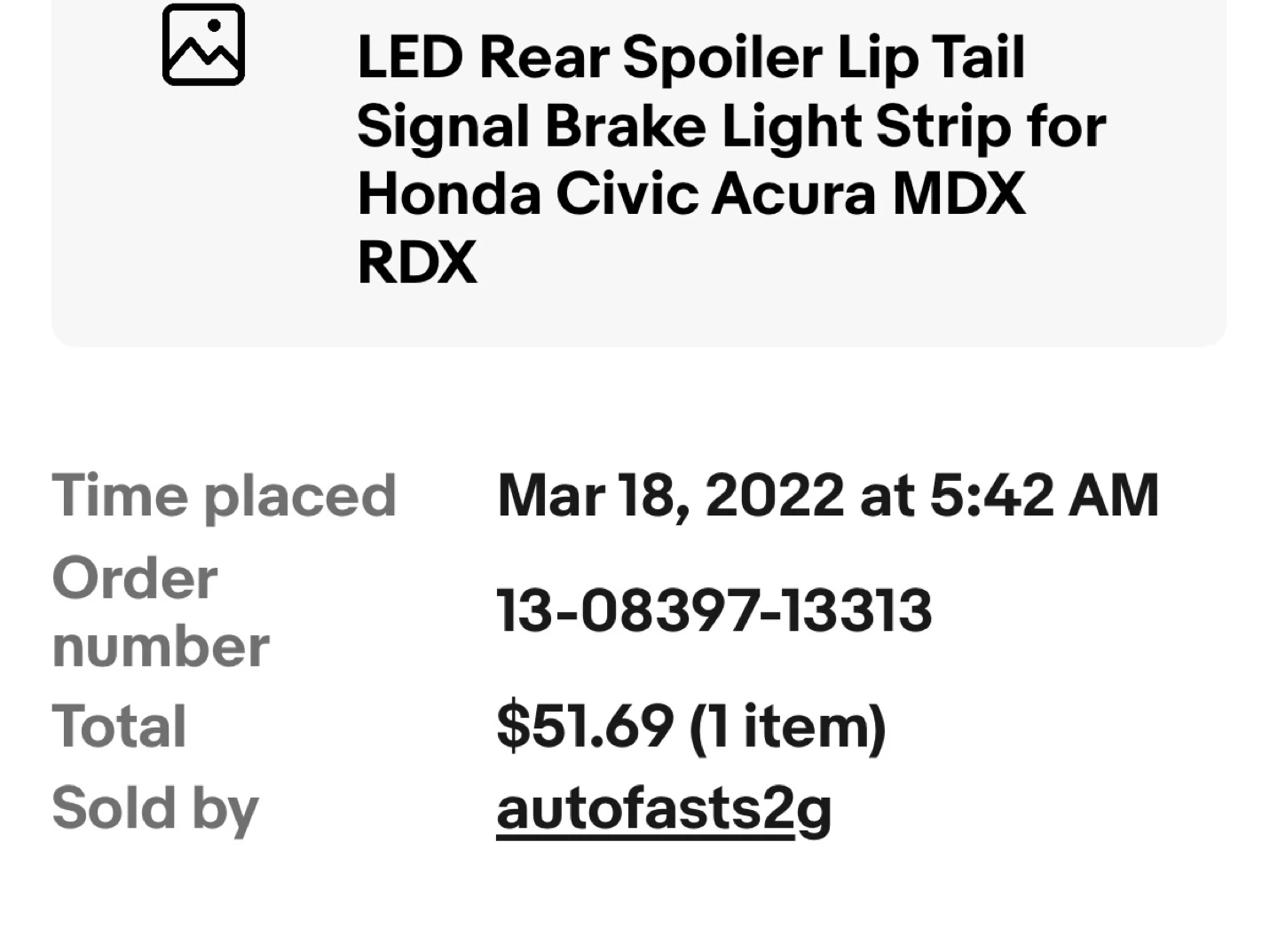 LED Rear Spoiler Lip Tail Signal Brake Light Strip - photo 3