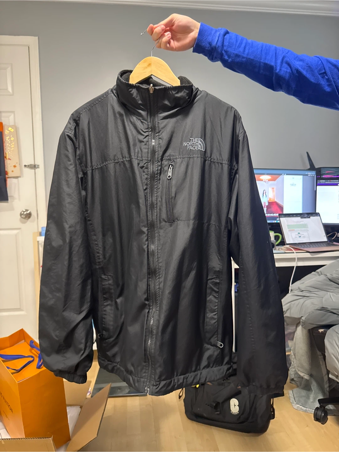 The North Face Black Fleece Jacket reversible