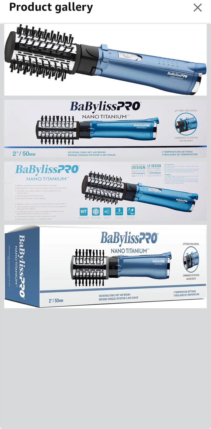 BaBylissPRO Nano Titanium Rotating hair styler